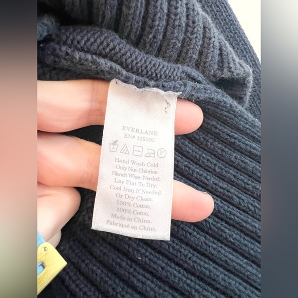 Everlane the boxy every day cotton sweater blue size small - Picture 5 of 7